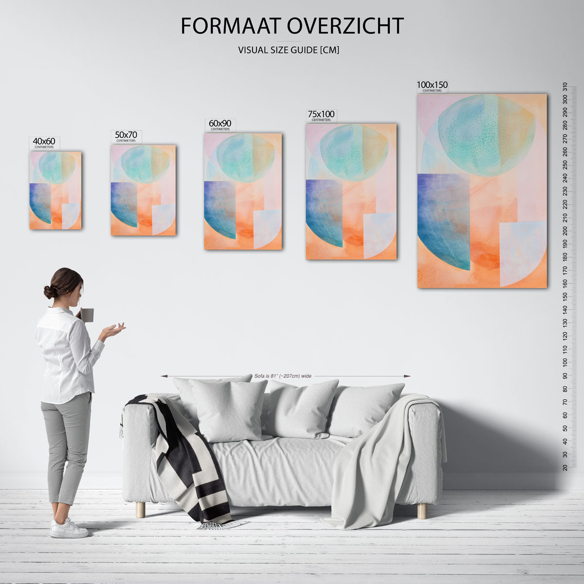 Organische vormen compositie Kunstwerk