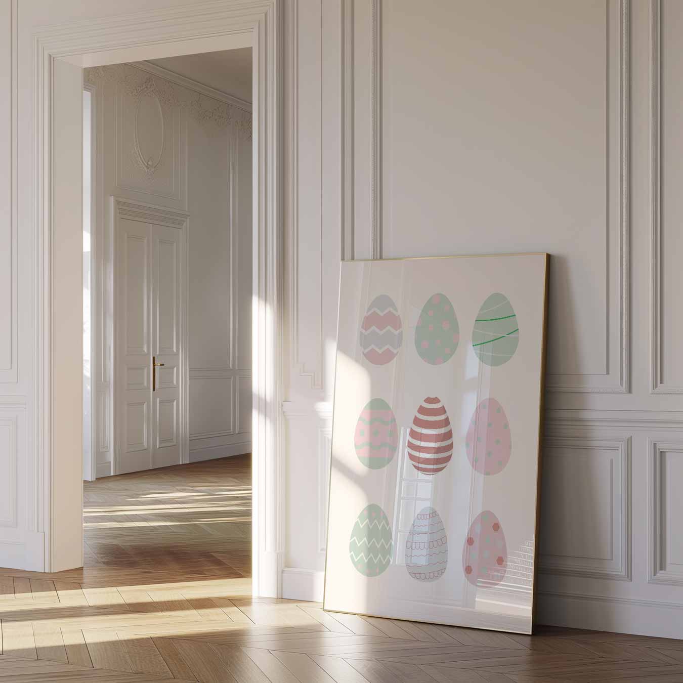 Pastel Paaseieren Poster-WallArtistic
