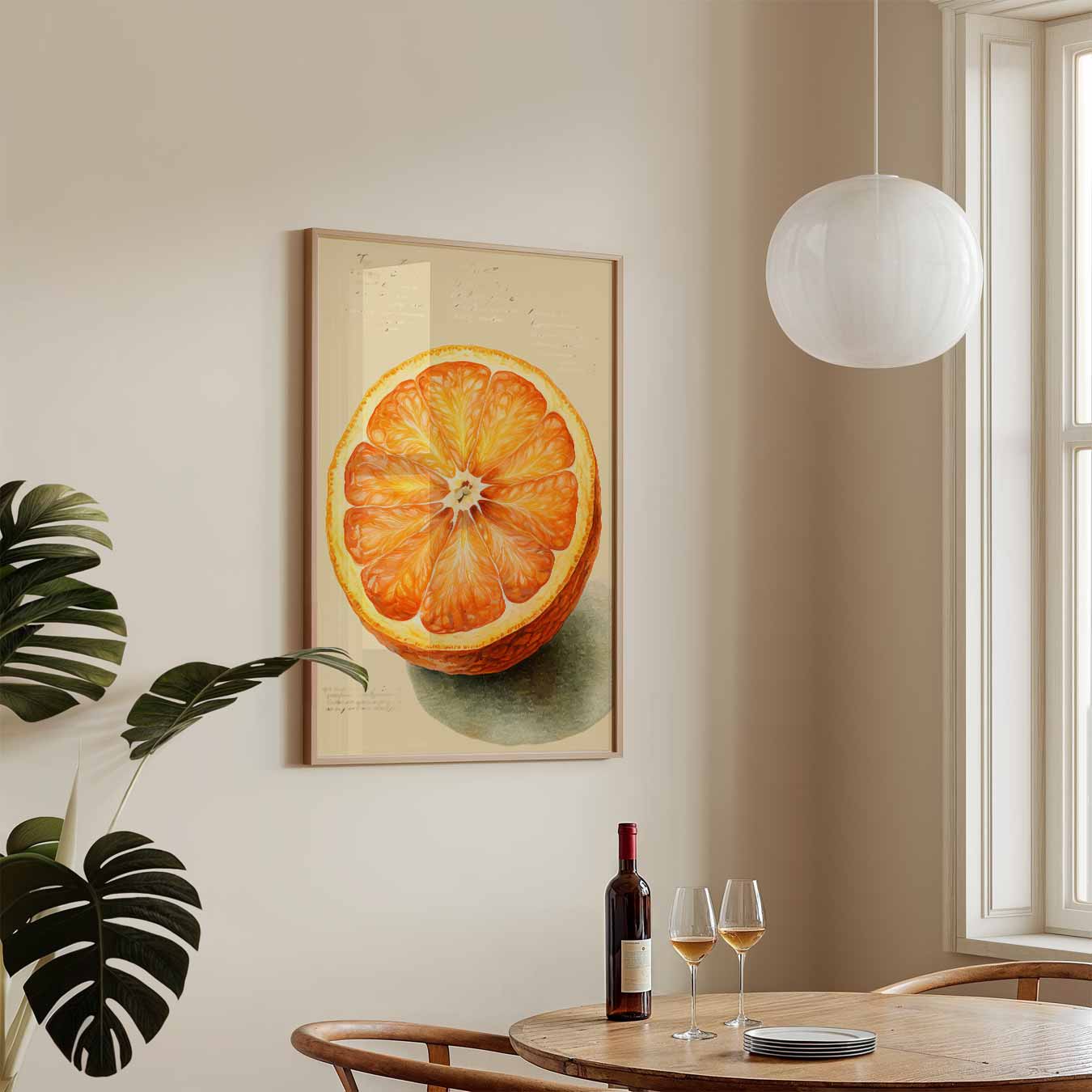 Sappige Sinaasappel Vintage Poster-WallArtistic