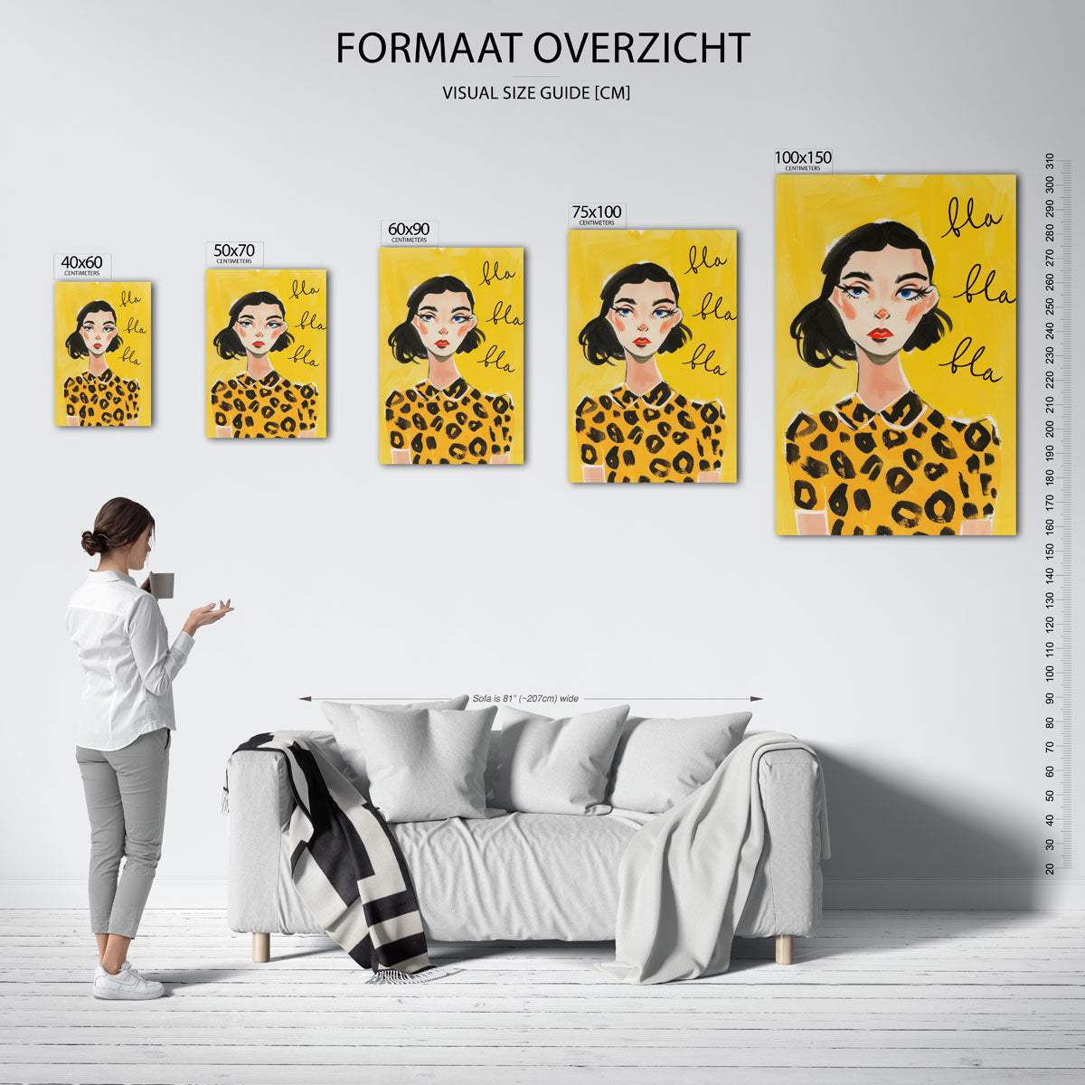 Vrouwelijk portret illustratie Kunstwerk