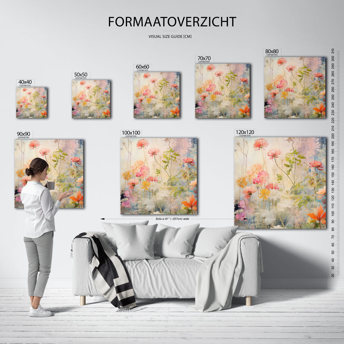 Bloemen en bladeren Poster
