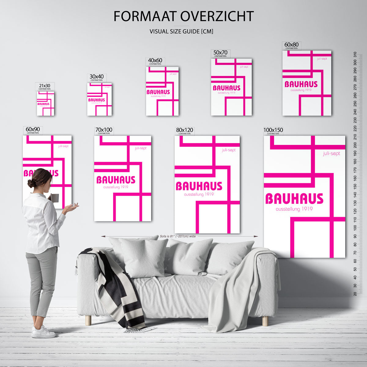 Lijnen en kleurvlakken Poster