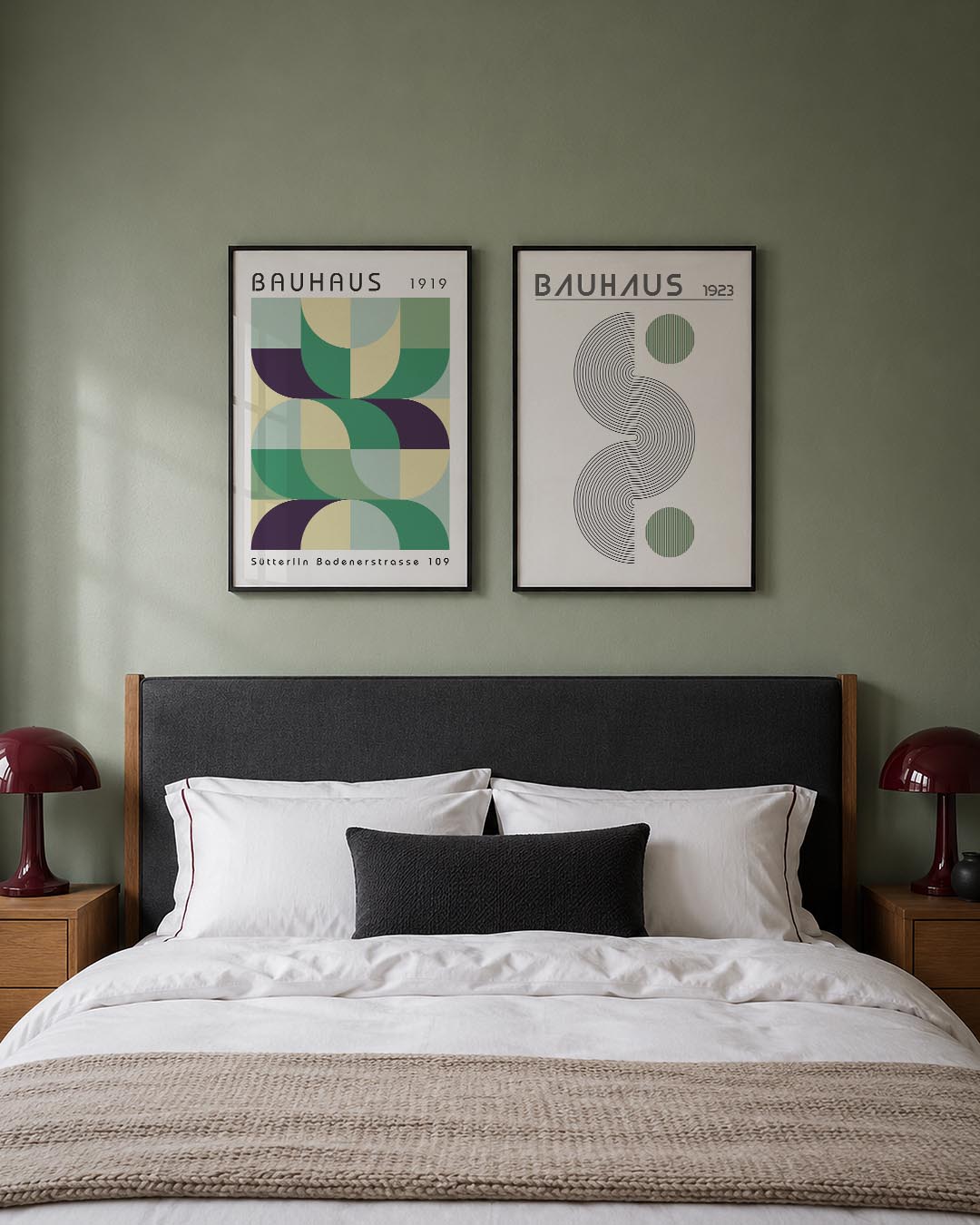 Kleurrijke vlakverdeling Posterset