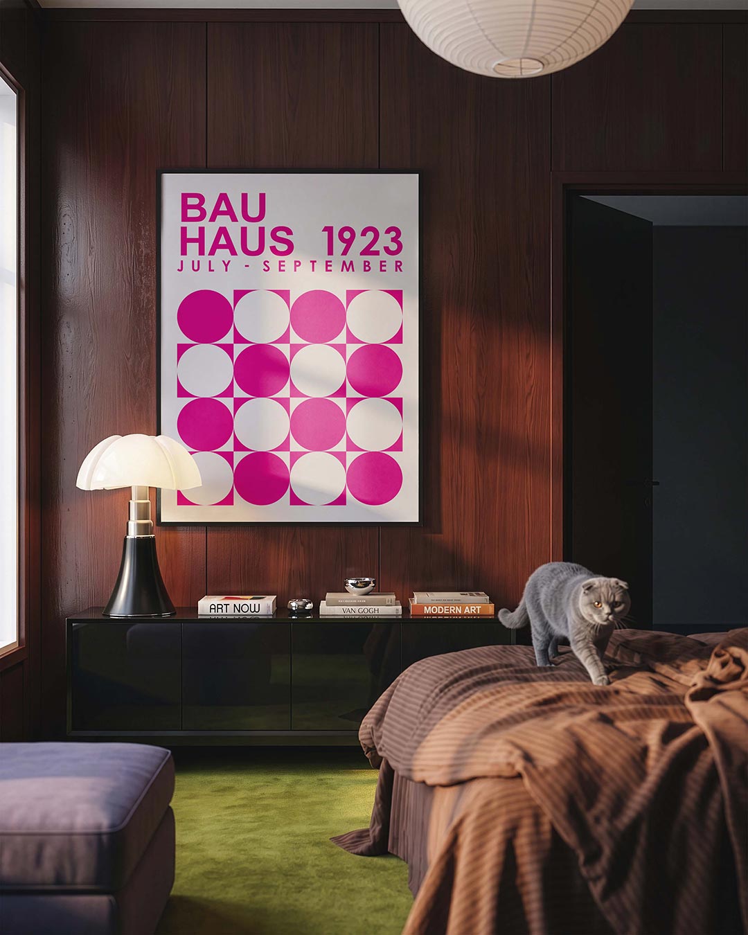 Cirkelpatroon en tekst Poster