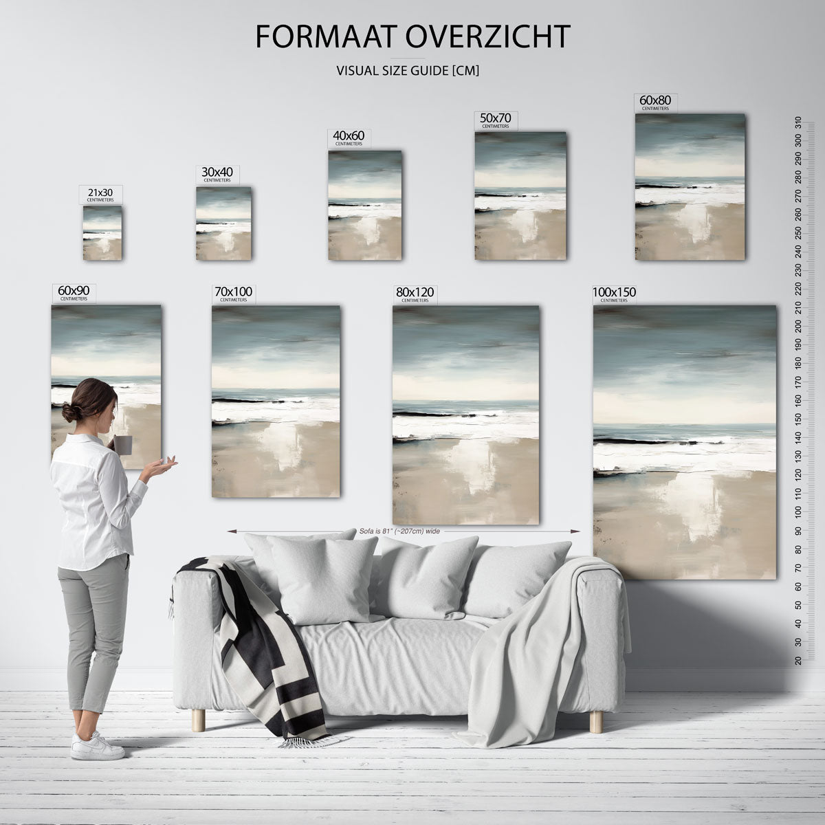 Strand en zee Poster