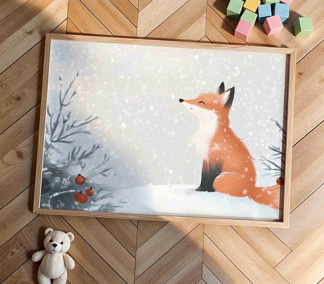 Vos in sneeuw Poster