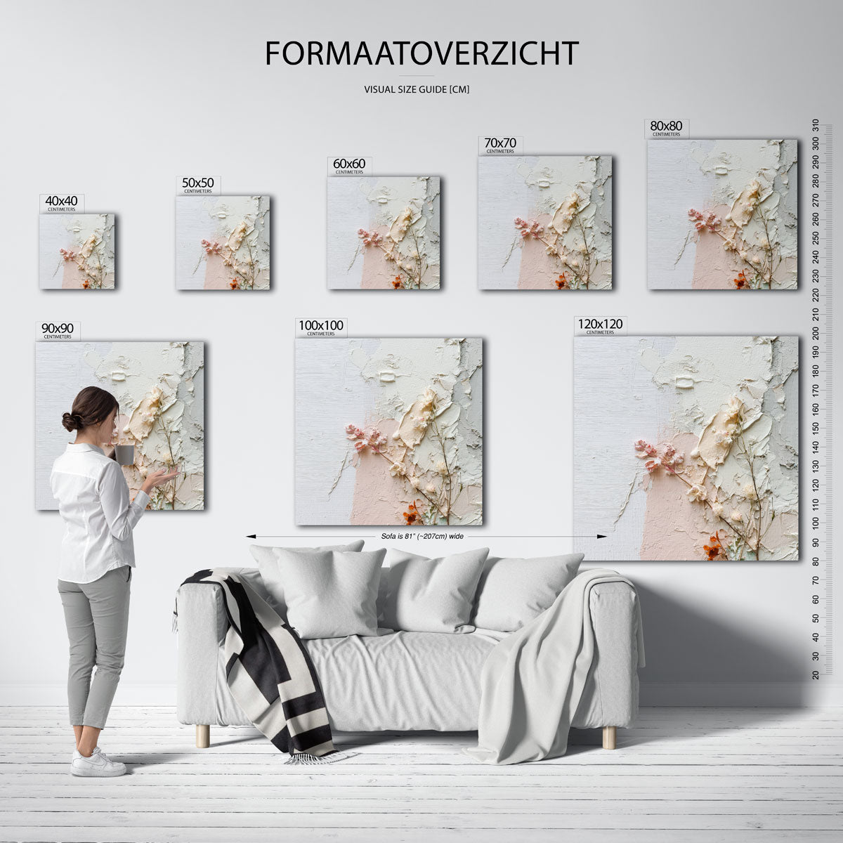 Gedroogde bloemen en textuur Poster