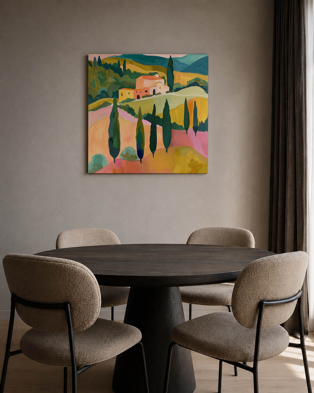 Landschap met heuvels Kunstwerk