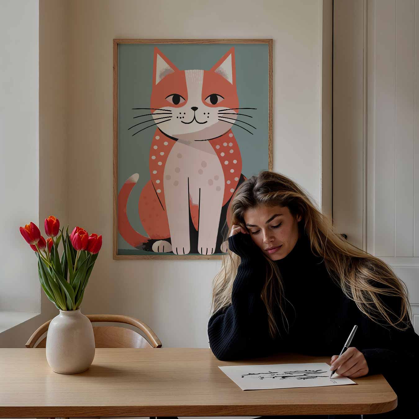 Vrolijke Kattenposter-WallArtistic