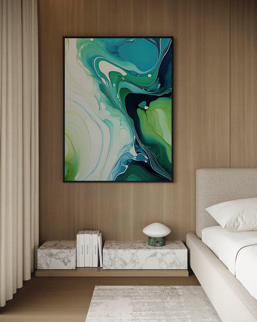 Vloeiende kleurencompositie Kunstwerk