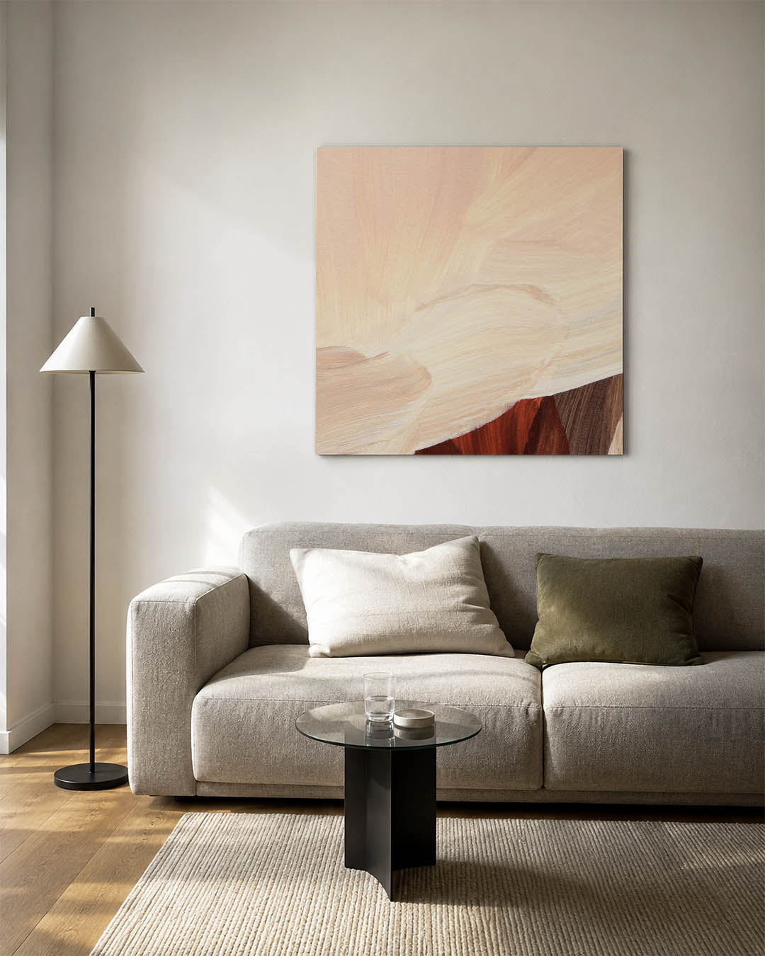 Zachte kleuren compositie Kunstwerk