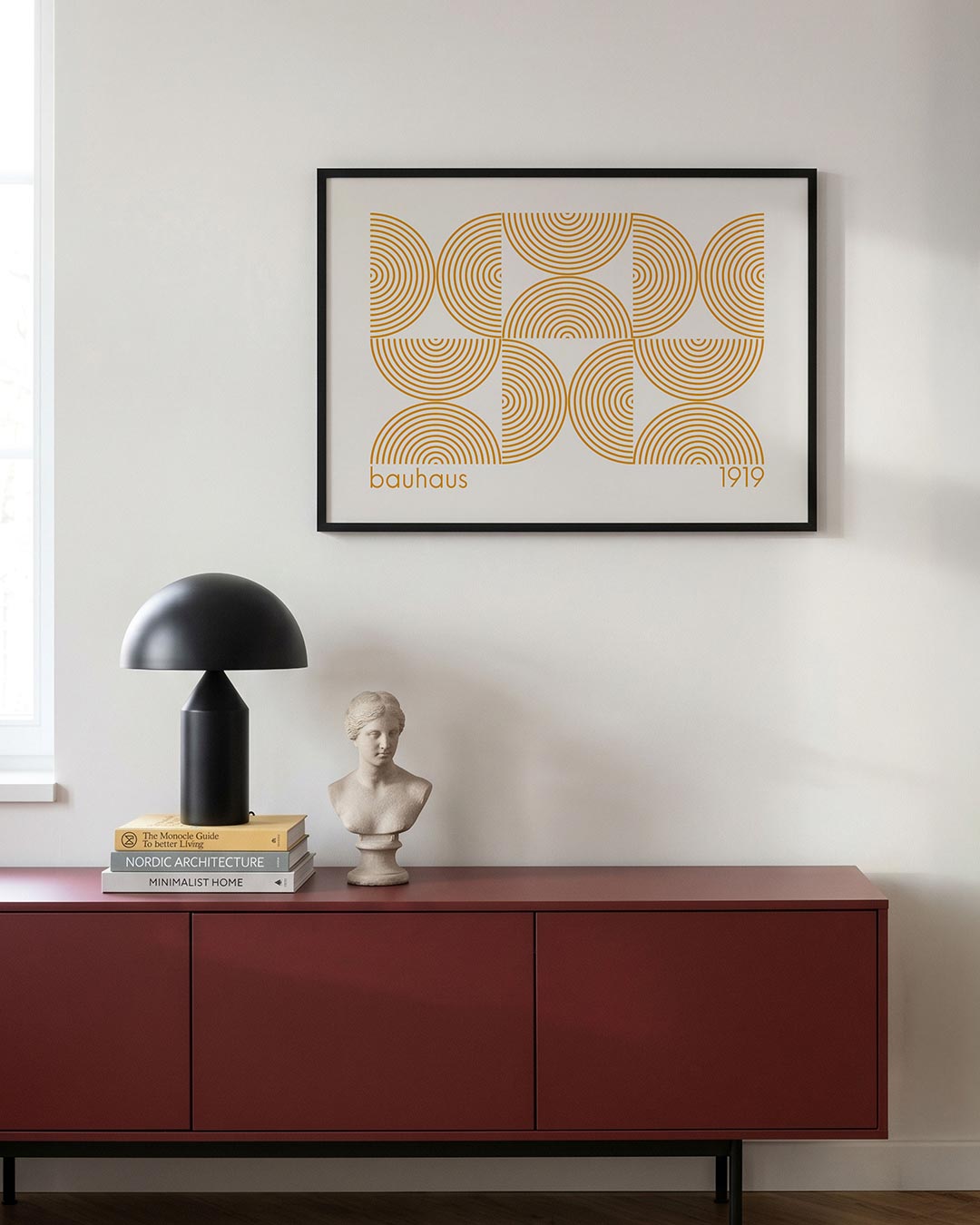 Cirkelpatroon en lijnen Poster