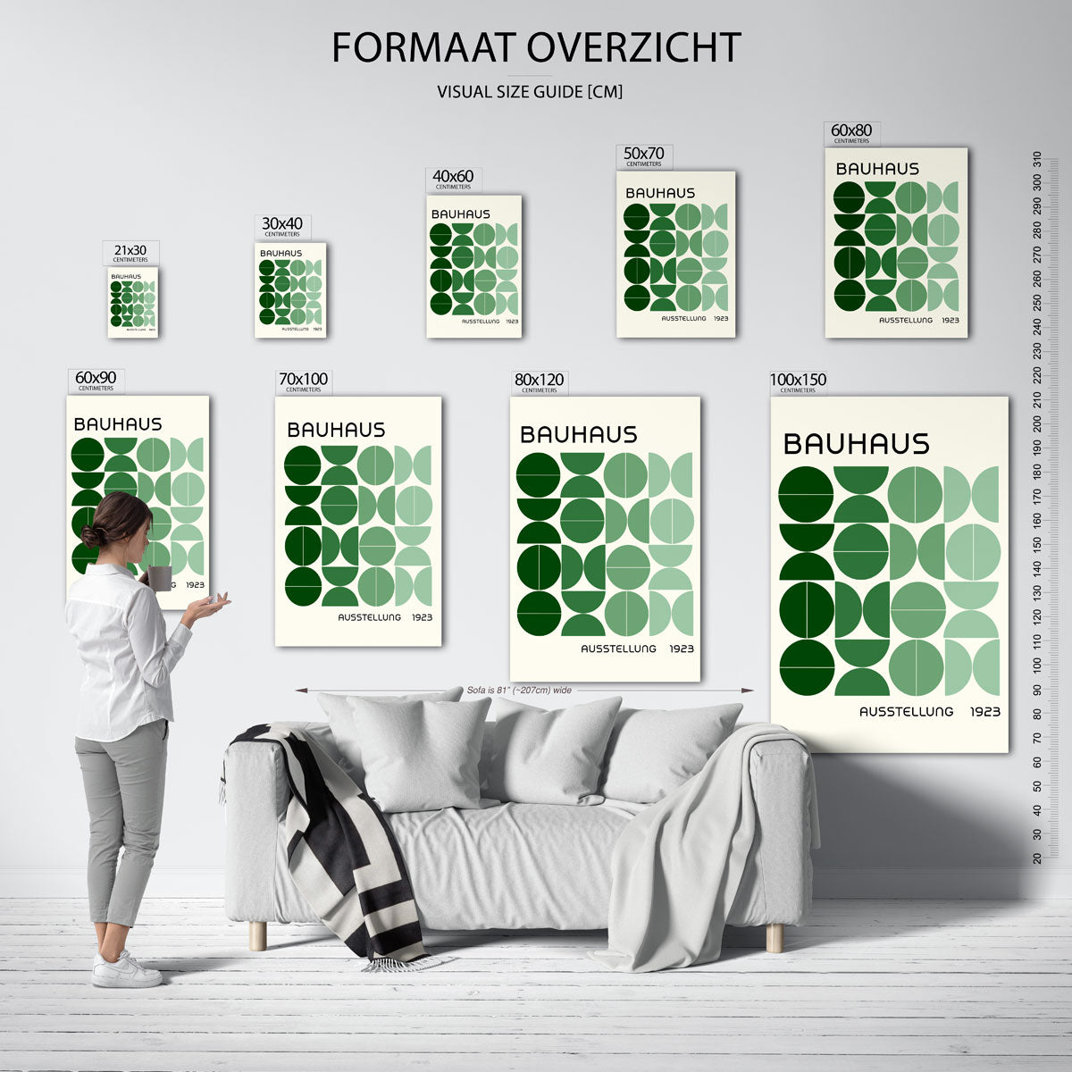 Geometrisch lijnenspel Poster