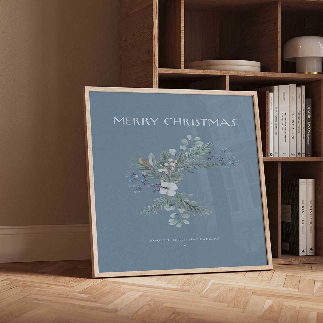 Kersttak met bessen Poster