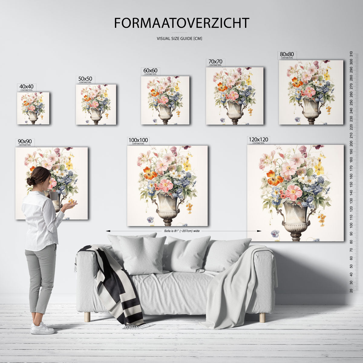 Bloemen in vaas Poster