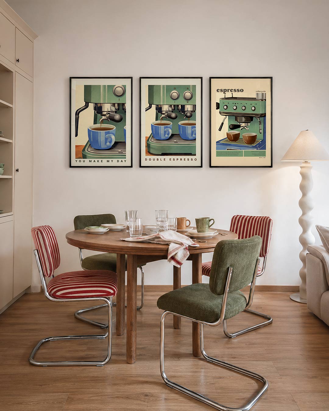 Koffie en kleur Posterset