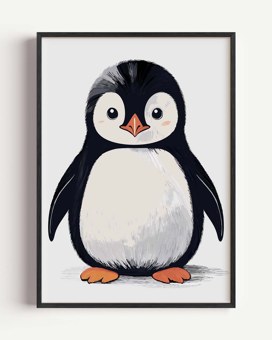 Schattige Pinguïn Illustratie Poster-WallArtistic
