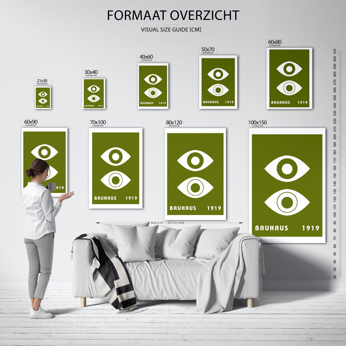 Oogvormen en tekst Poster