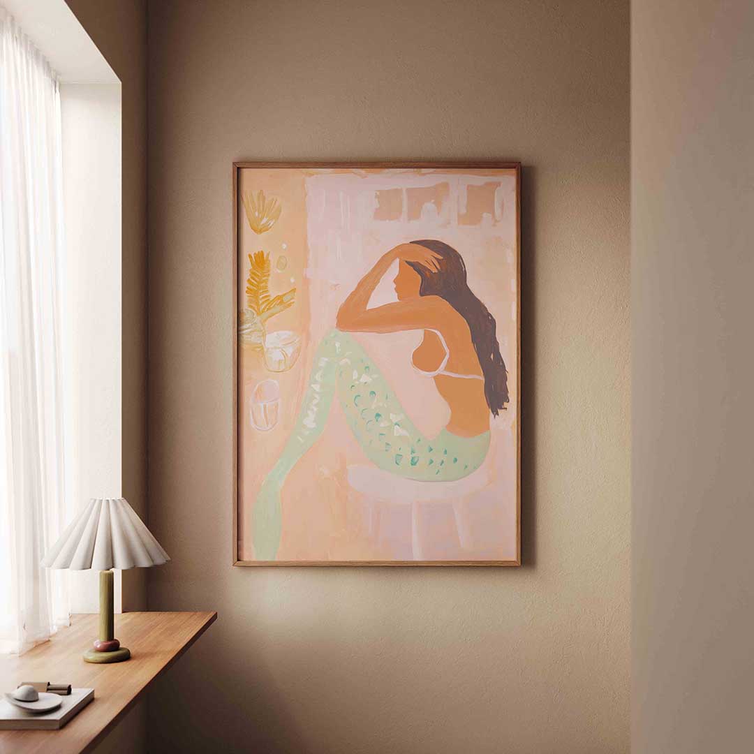 Zeemeermin in pastel Poster