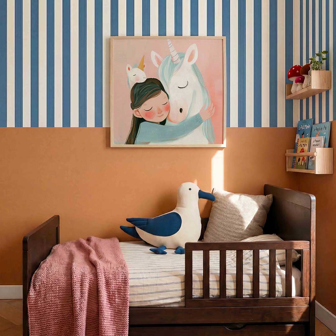Meisje met eenhoorn Poster
