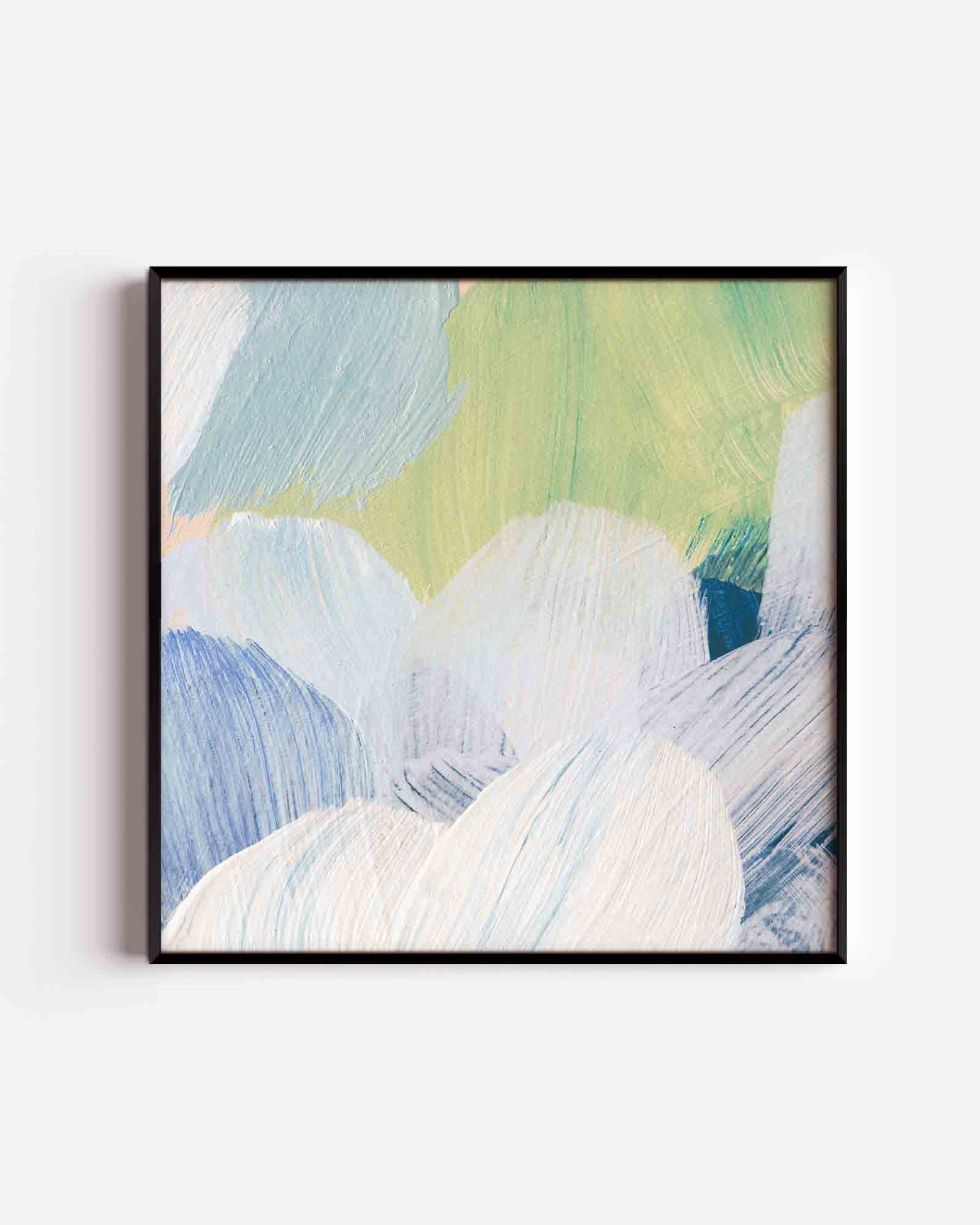 Abstracte penseelstreken Poster
