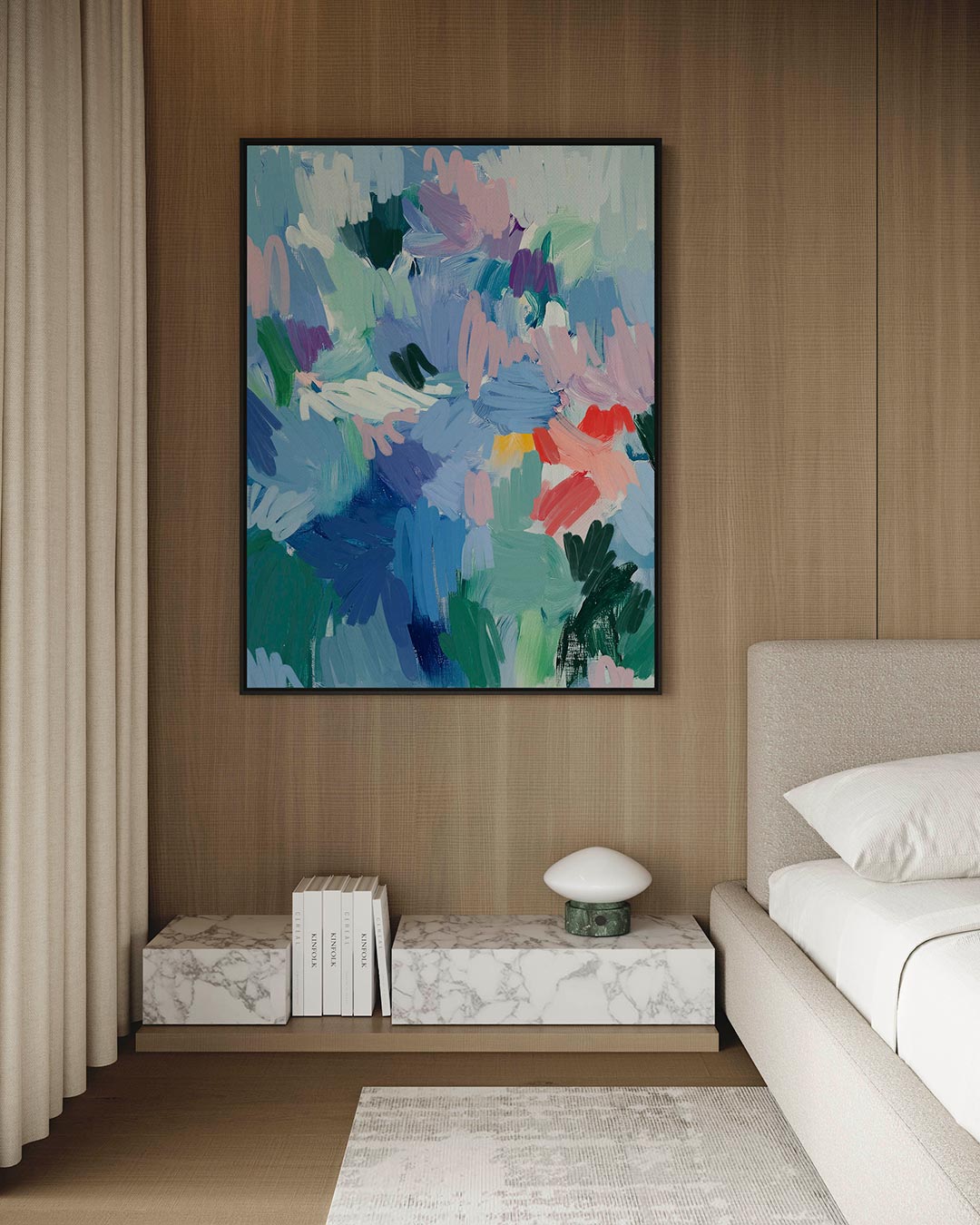 Dynamische kleurenexplosie Kunstwerk