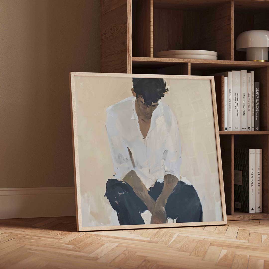Zittende figuur Poster
