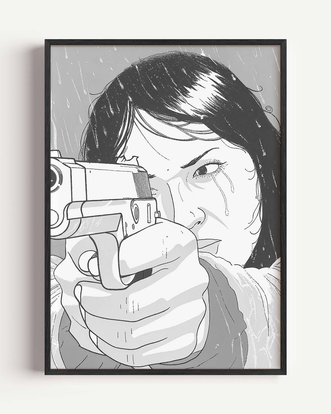 Stoere Vrouw in Actie Poster-WallArtistic