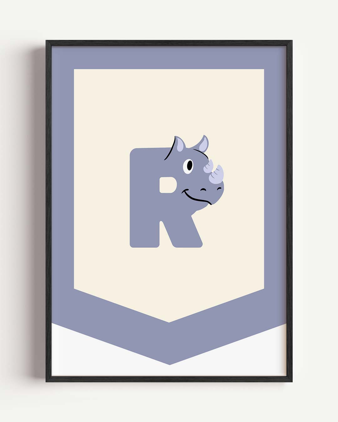 Schattige Neushoorn Poster-WallArtistic