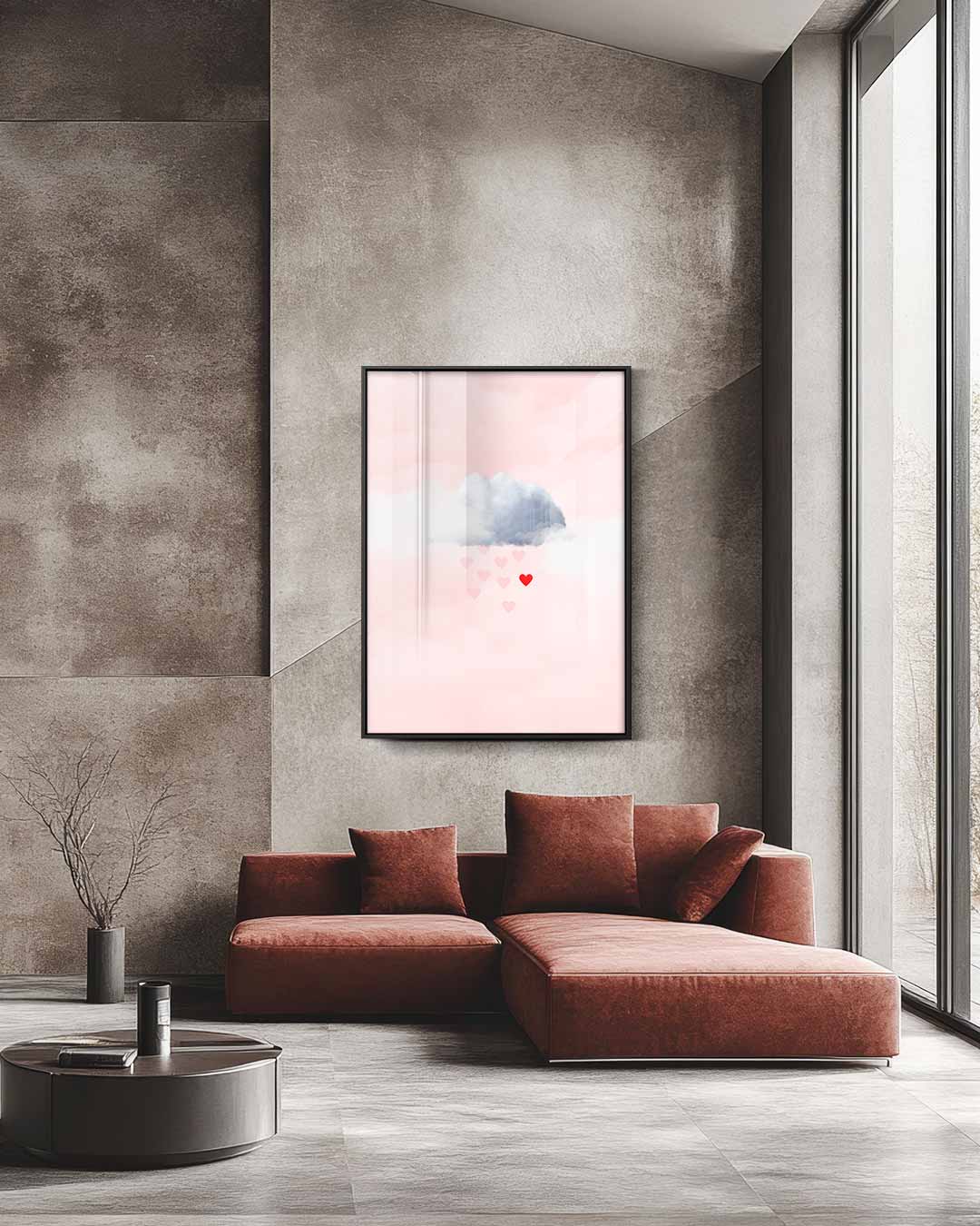 Luchtige Love Regen Kunstwerk-canvas-dibond-plexiglas-wanddecoratie-WallArtistic