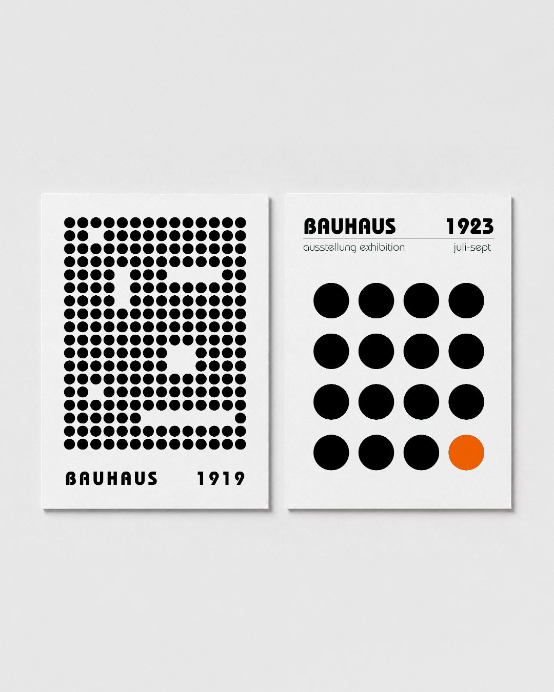 Cirkelpatroon en typografie Posterset