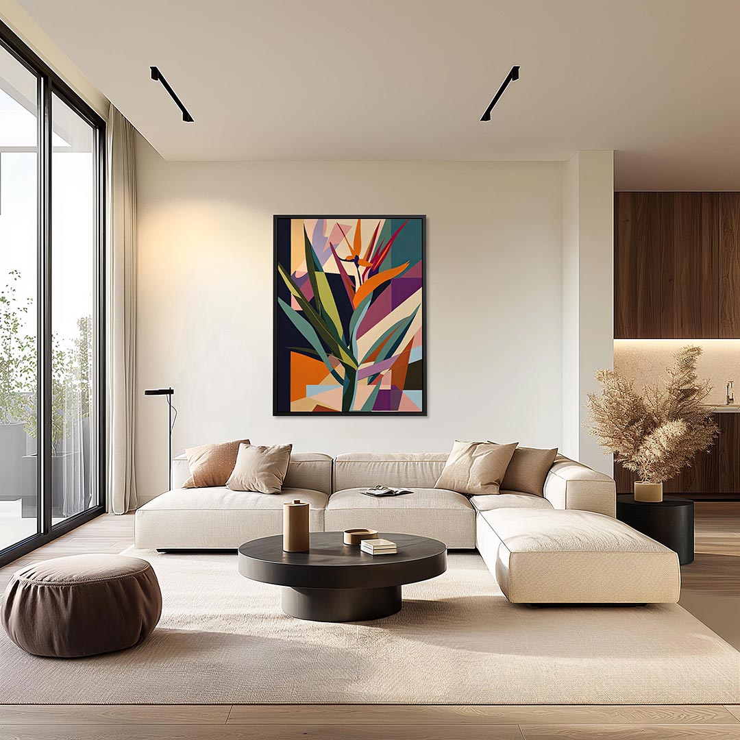 Geometrische bloemvormen Kunstwerk