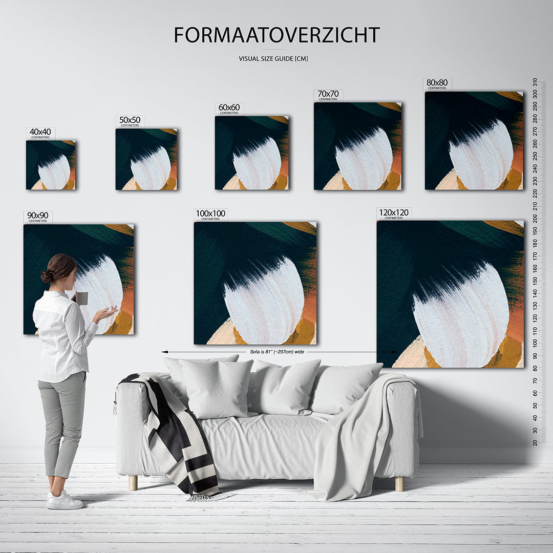 Dynamische kleurencompositie Kunstwerk
