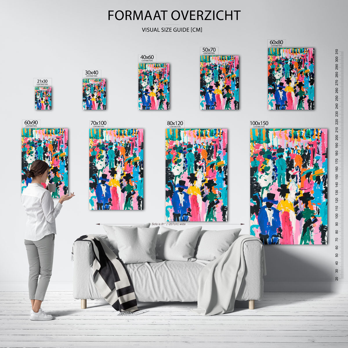 Gekleurde figuren Poster