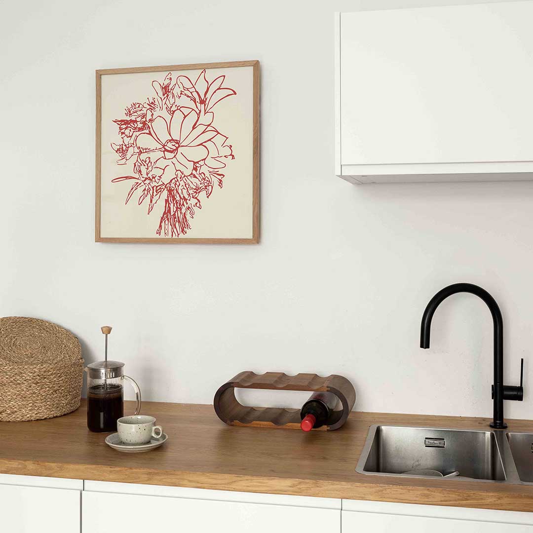 Bloemen in lijntekening Poster