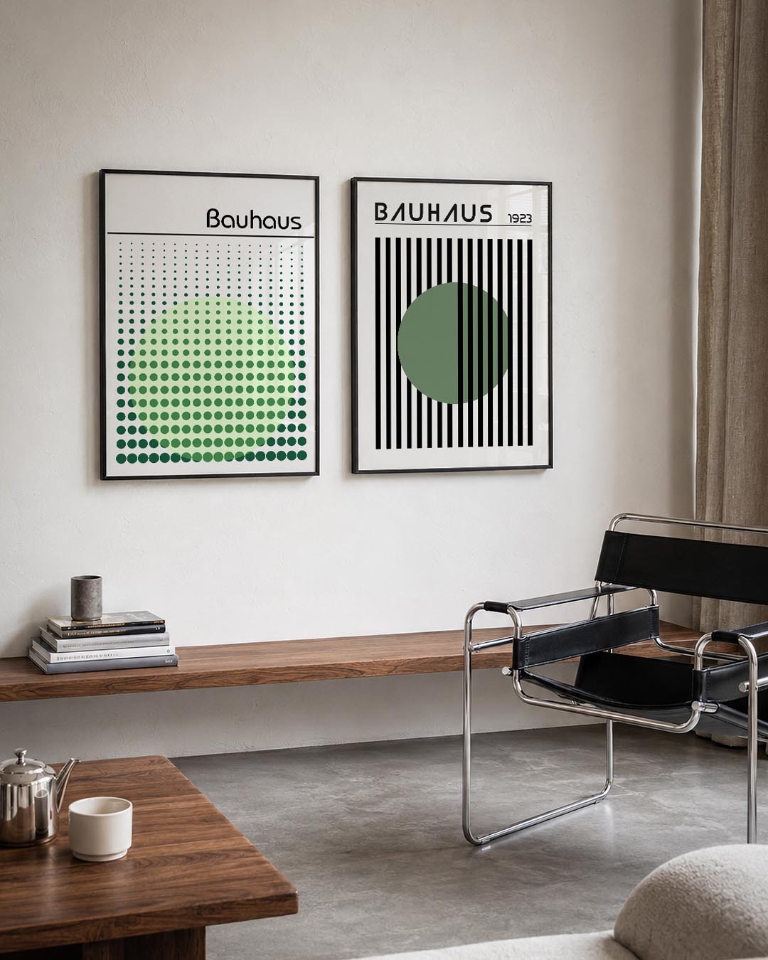 Cirkelpatroon en lijnen Posterset