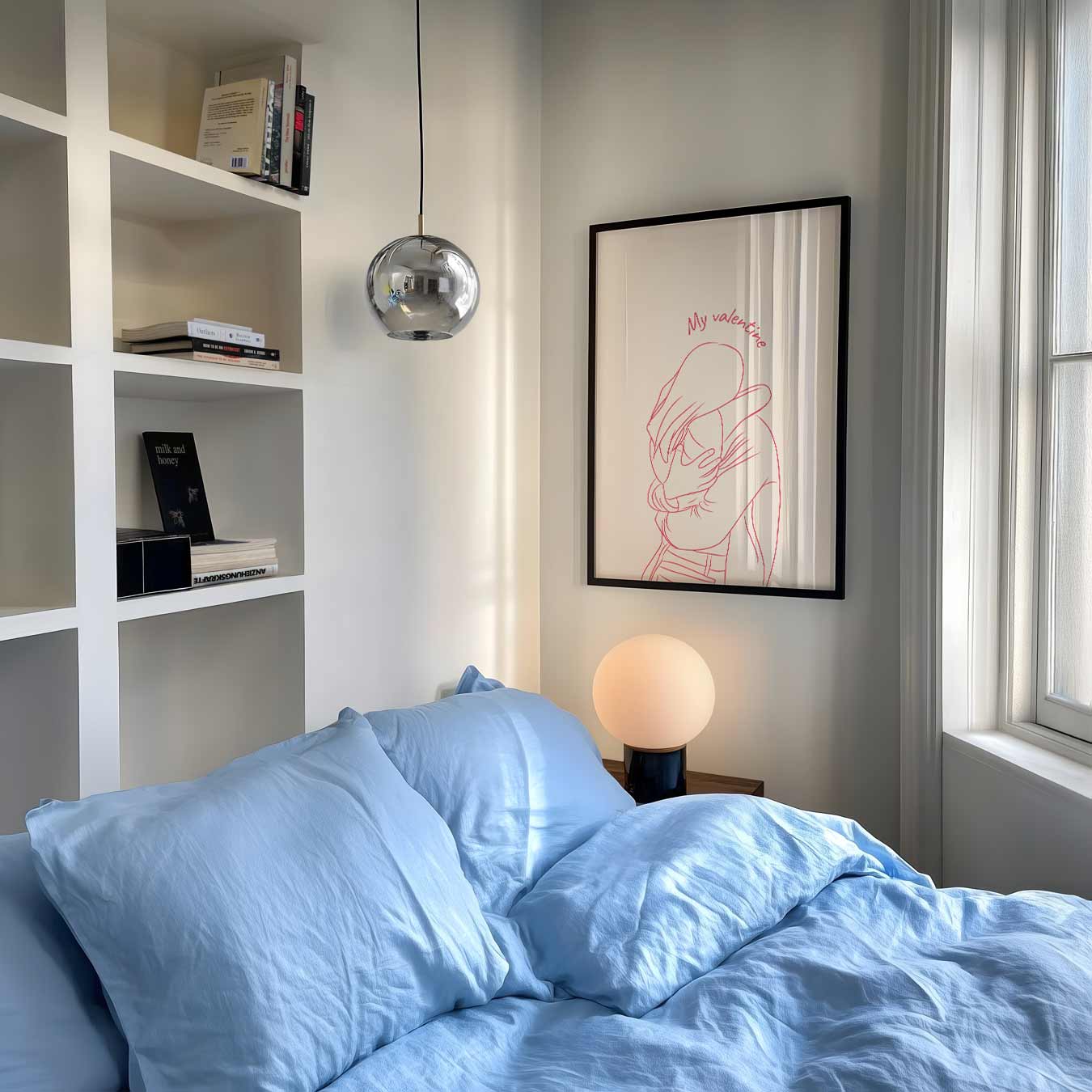 Romantische Knuffel Illustratie Poster-WallArtistic