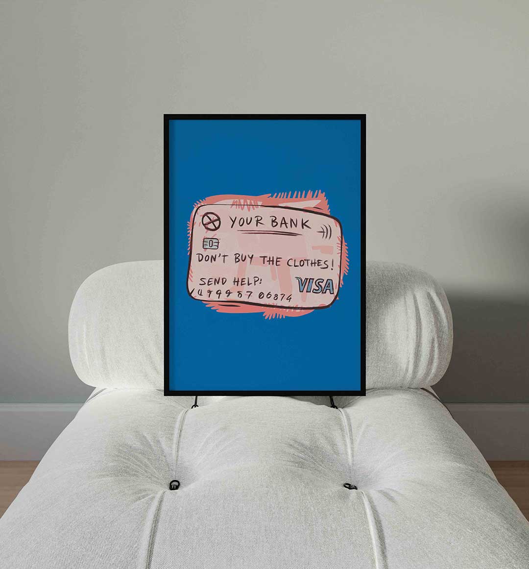 Creditcard illustratie Poster