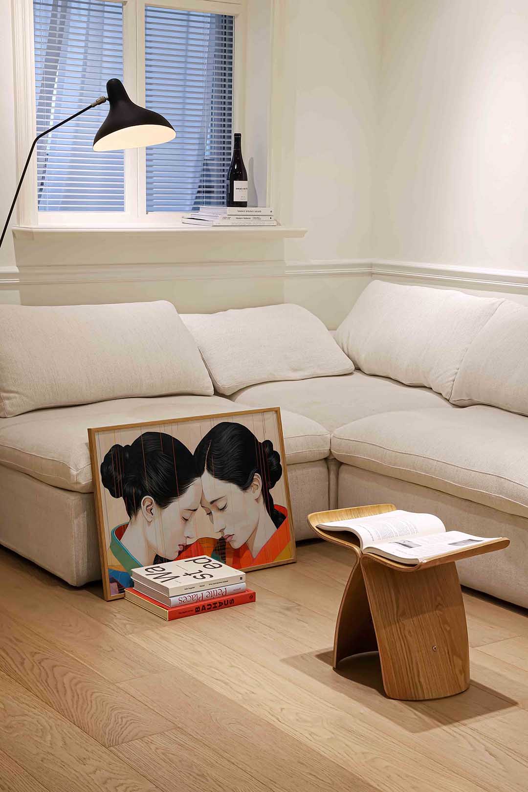 Twee figuren met gesloten ogen Poster