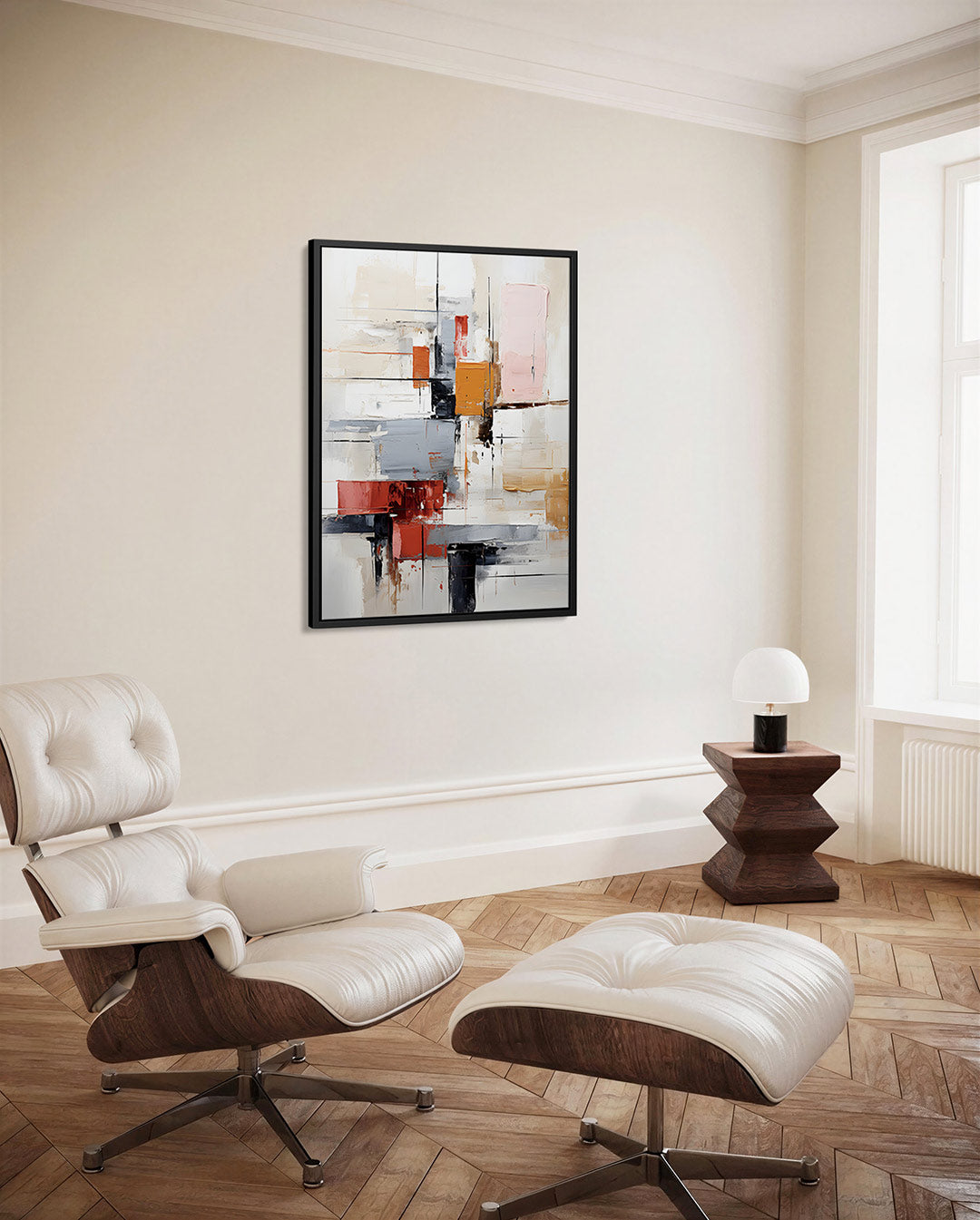 Geometrische kleurencompositie Kunstwerk