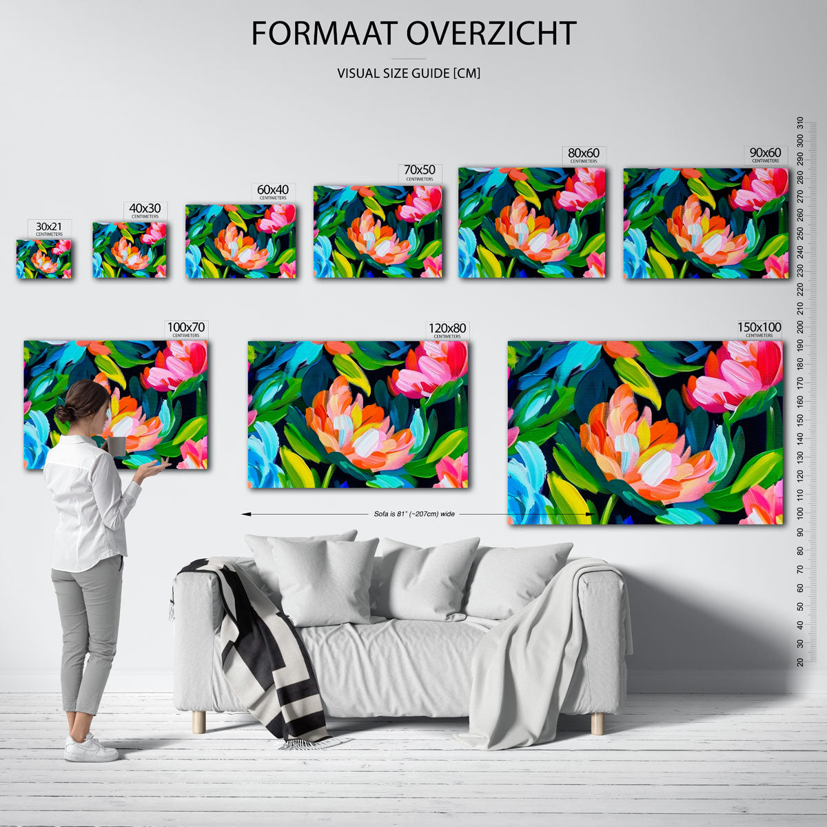 Bloemen en bladeren Poster