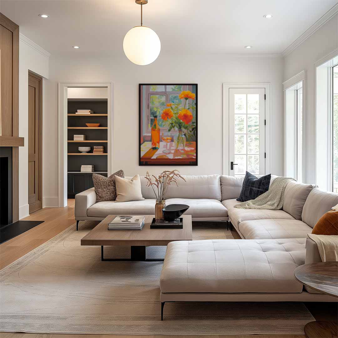 Zomerse Vensterbank Charme Kunstwerk-canvas-dibond-plexiglas-wanddecoratie-WallArtistic