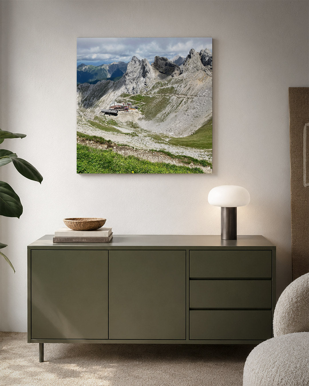 Berglandschap met rotsen Kunstwerk
