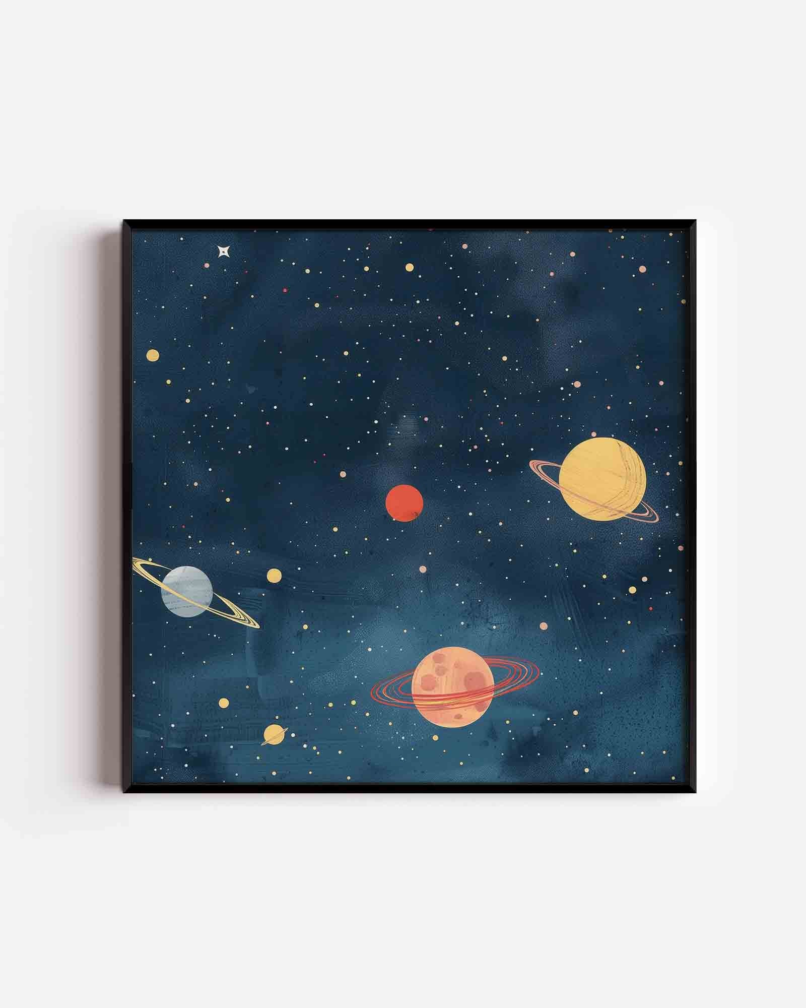 Planeten en sterren Poster