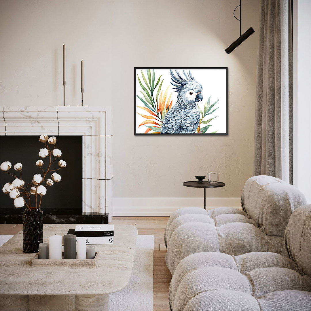 Papegaai met bladeren Kunstwerk