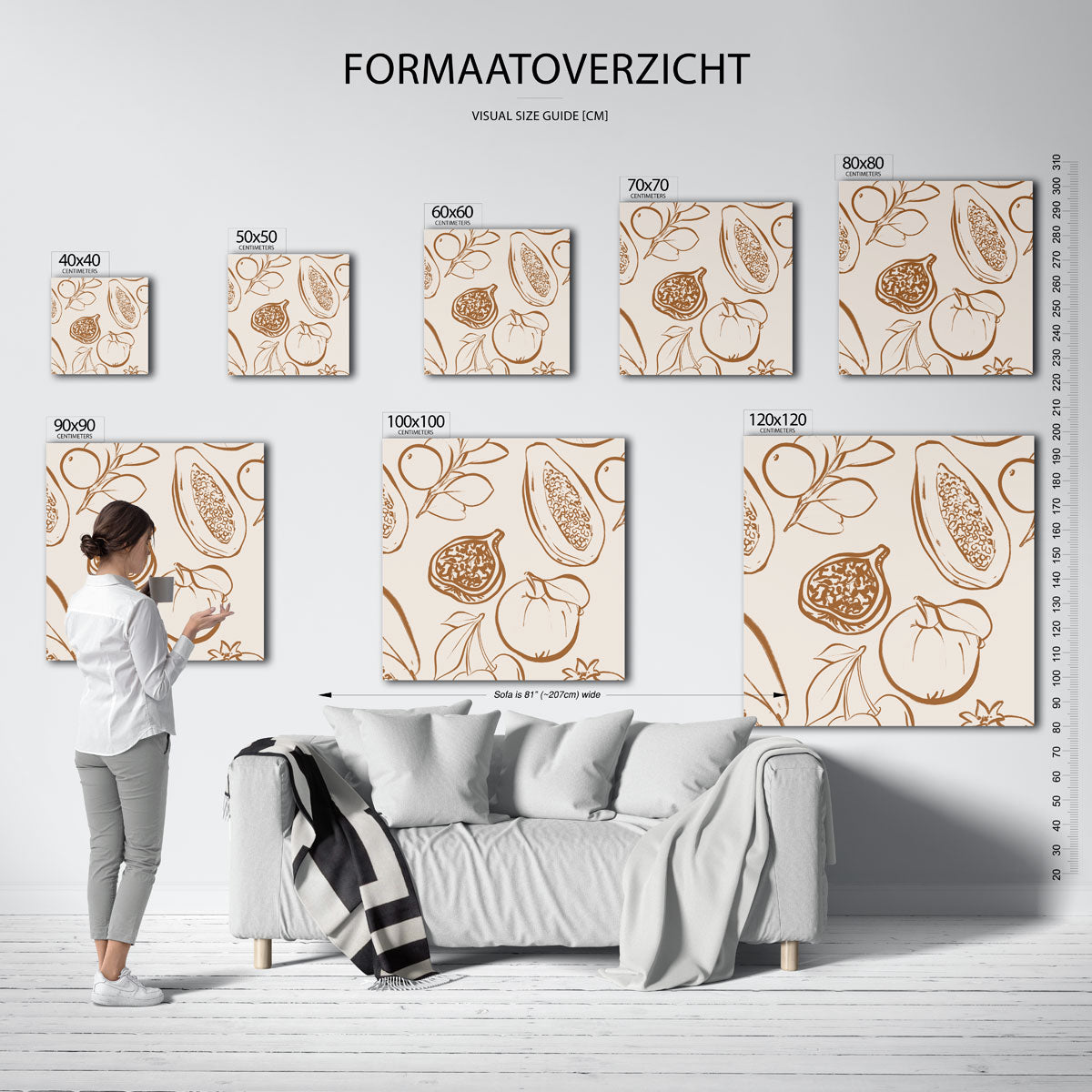 Fruit en bladeren Poster
