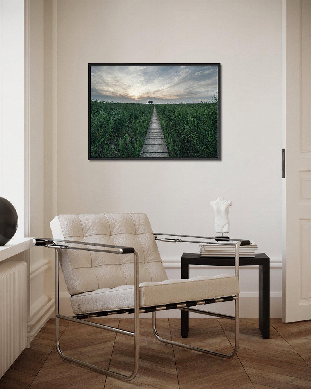Rustige landschapspad Kunstwerk