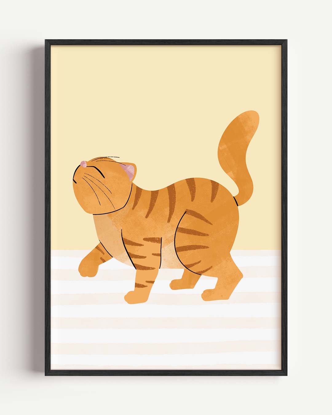 Dromerige Kat Illustratie Poster-WallArtistic