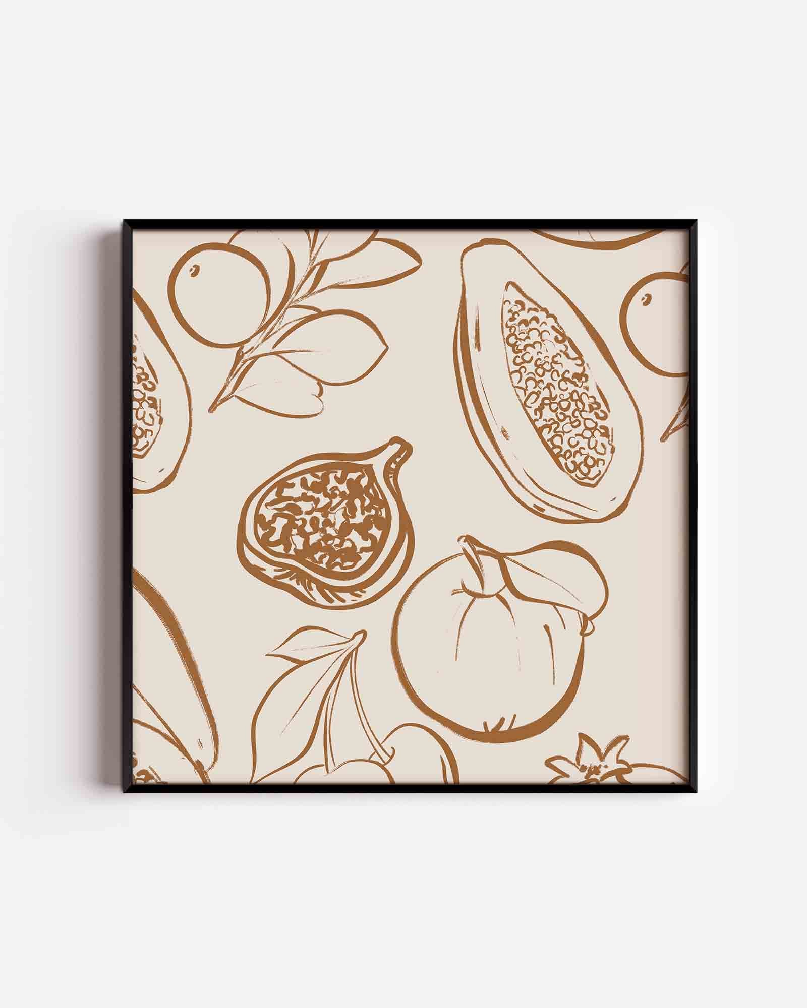 Fruit en bladeren Poster