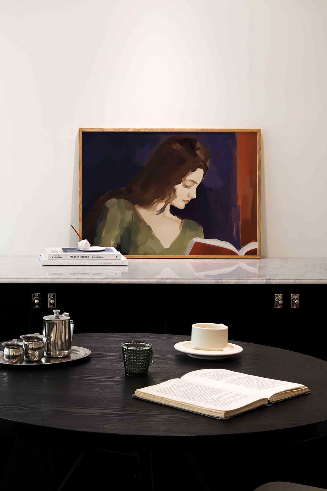 Lezende vrouw Poster